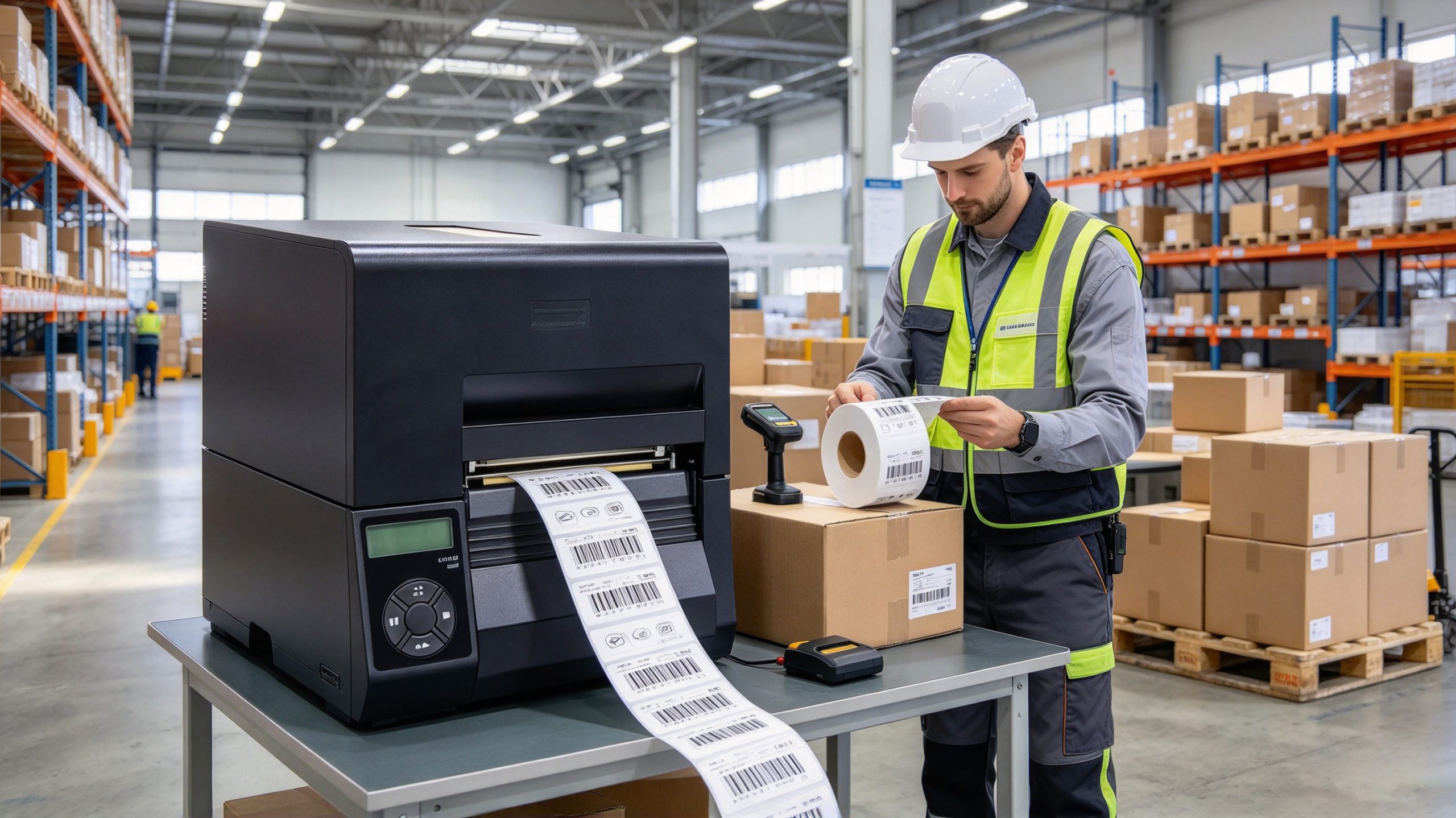 what is rfid printer 1 Industrial RFID printer encoding smart labels with embedded RFID chips in a warehouse environment.