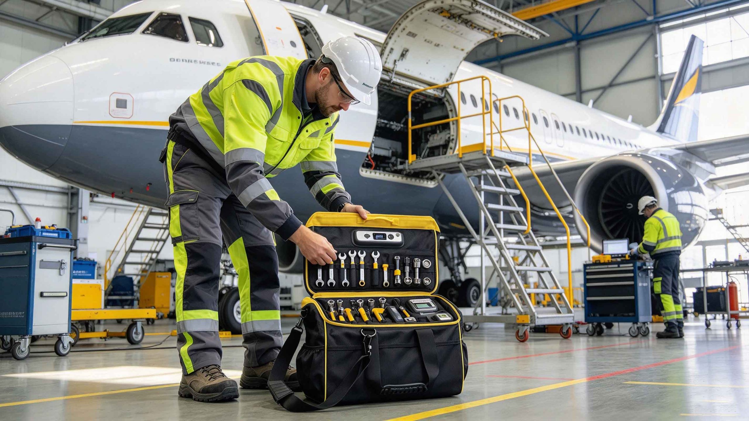 what is rfid bag 2 Aircraft maintenance technician using an RFID smart tool bag to verify tagged tools in a European hangar