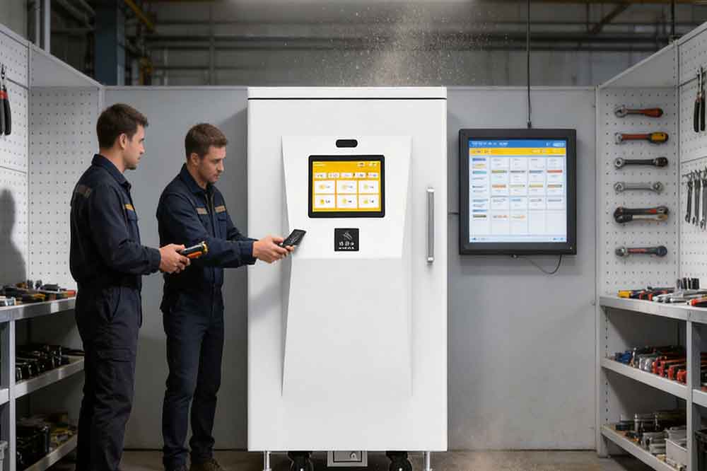 RFID Tool Cabinet for Tool Allocation Management RFID Tool Cabinet for Tool Allocation Management