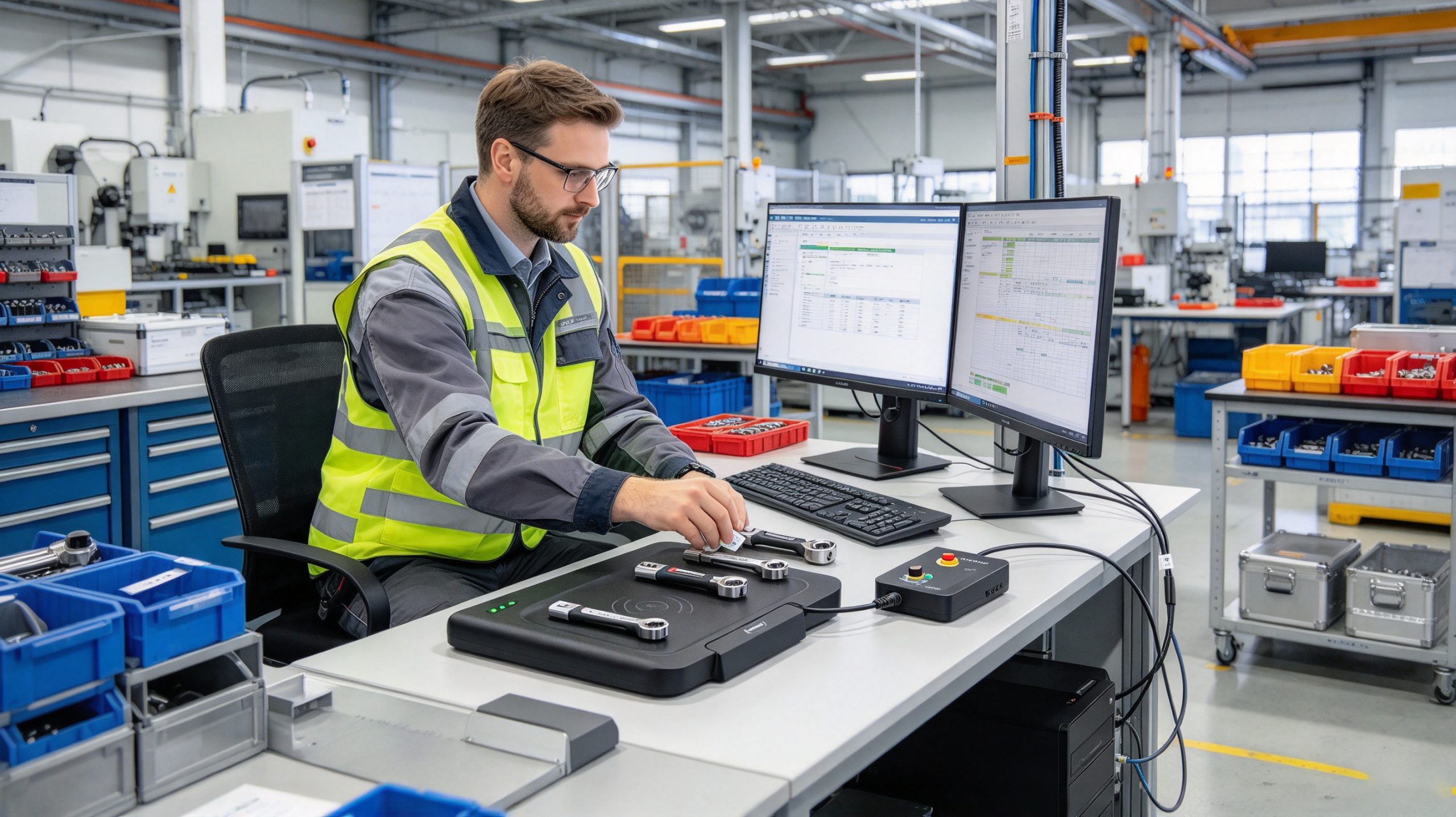 what is rfid writer 1 Engineer using RFID writer device to program RFID tags in an industrial workspace