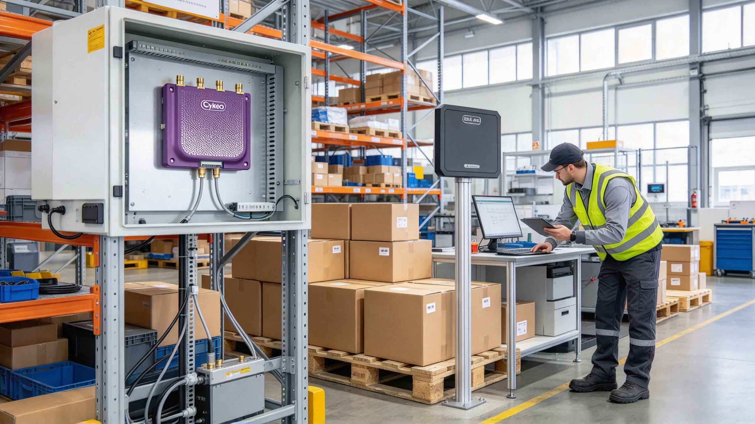 what is rfid module 2 Embedded UHF RFID module connected to an antenna and host controller in a smart inventory workstation.