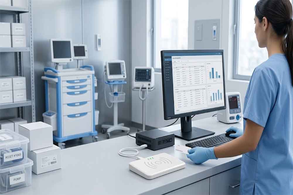 USB RFID Reader for Healthcare Asset Tracking