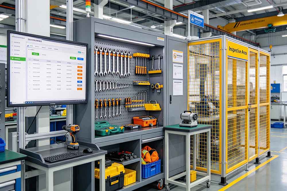 RFID Tool Cabinet for Tool Compliance Management: Improve Control, Records, and Accountability 2 Tool management dashboard distinguishing available tools from equipment awaiting inspection or maintenance.